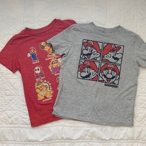 (2) Boys Mario Tees